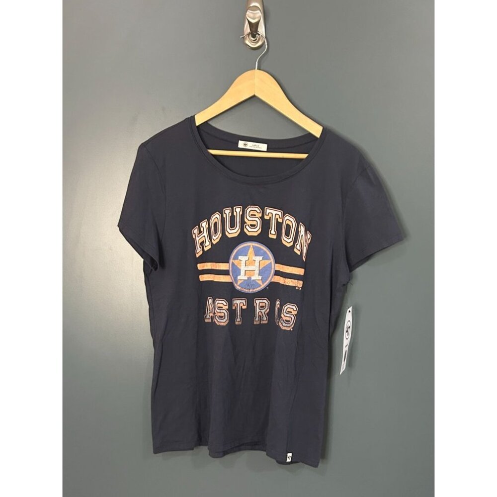 NWT Houston Astros Womens Navy Blue Graphic T-Shirt Size L by '47 Brand
